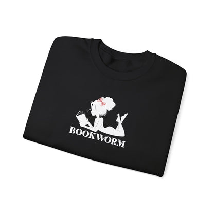 Bookworm Silhouette Sweatshirt 2025 Black