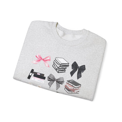 Coquette & Books Grey Sweatshirt