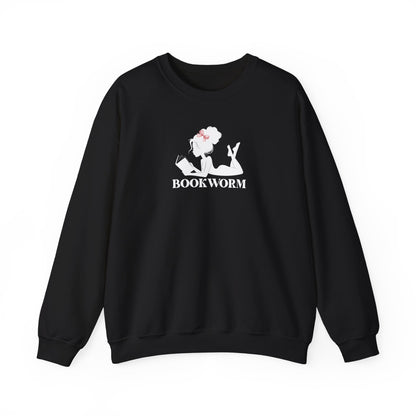 Bookworm Silhouette Sweatshirt 2025 Black