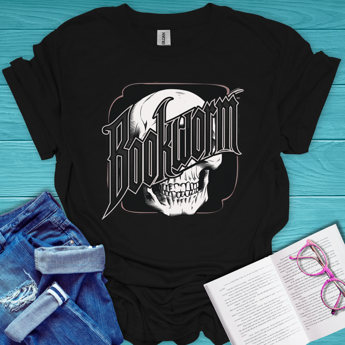 Bookworm Skull T-Shirt