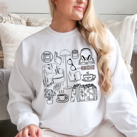 Bookworm Patchwork Sweatshirt 2025