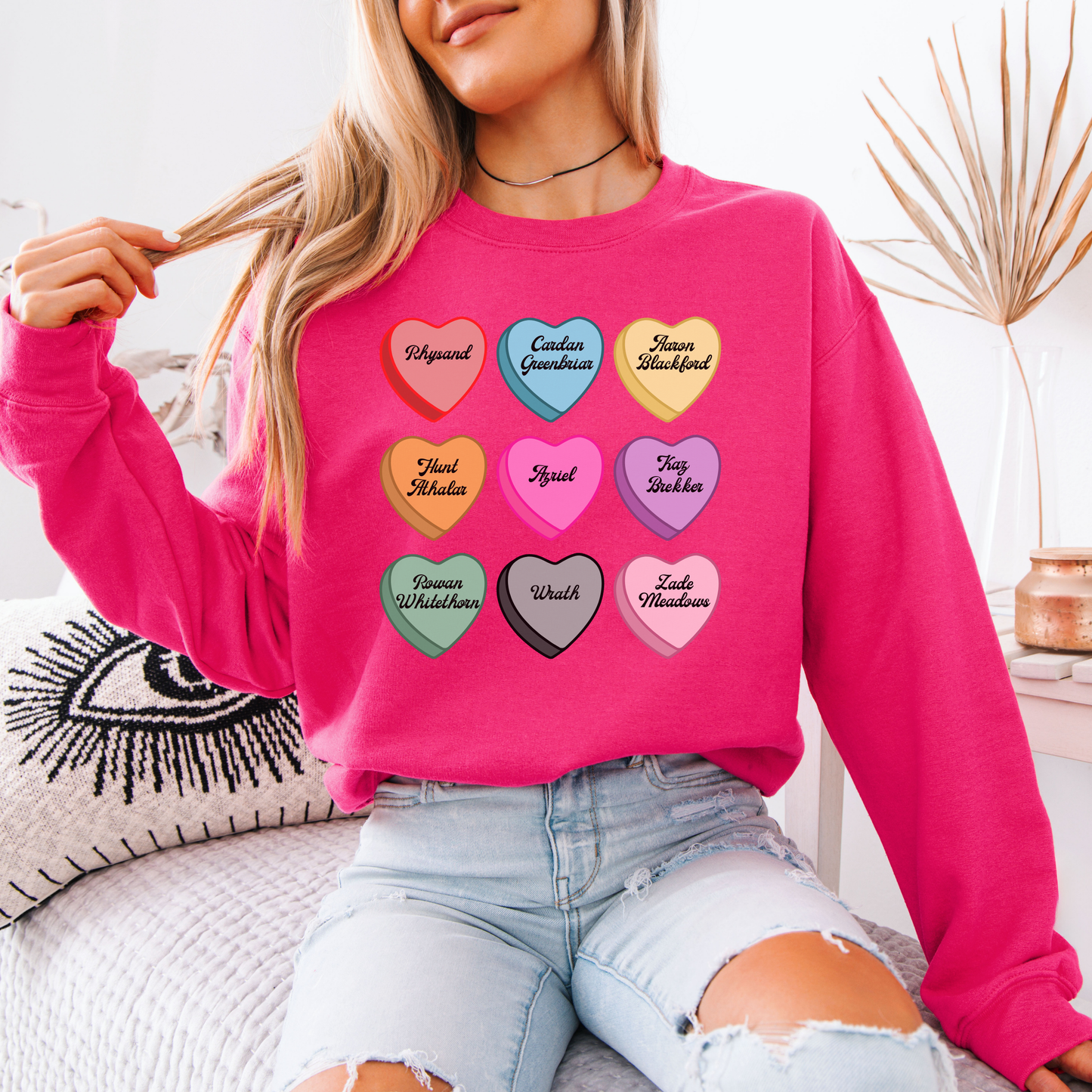 Book Boyfriends & Candy Hearts Sweatshirt