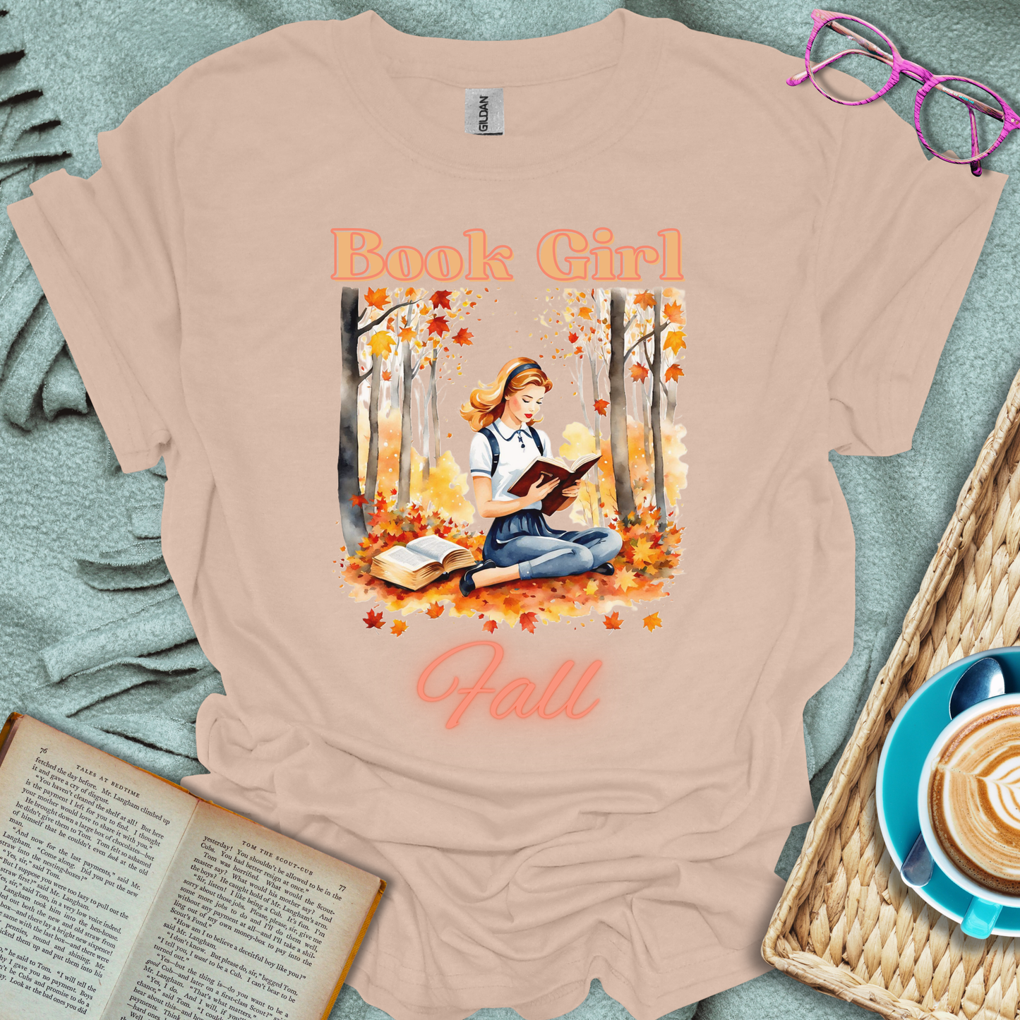 Book Girl Fall T-Shirt