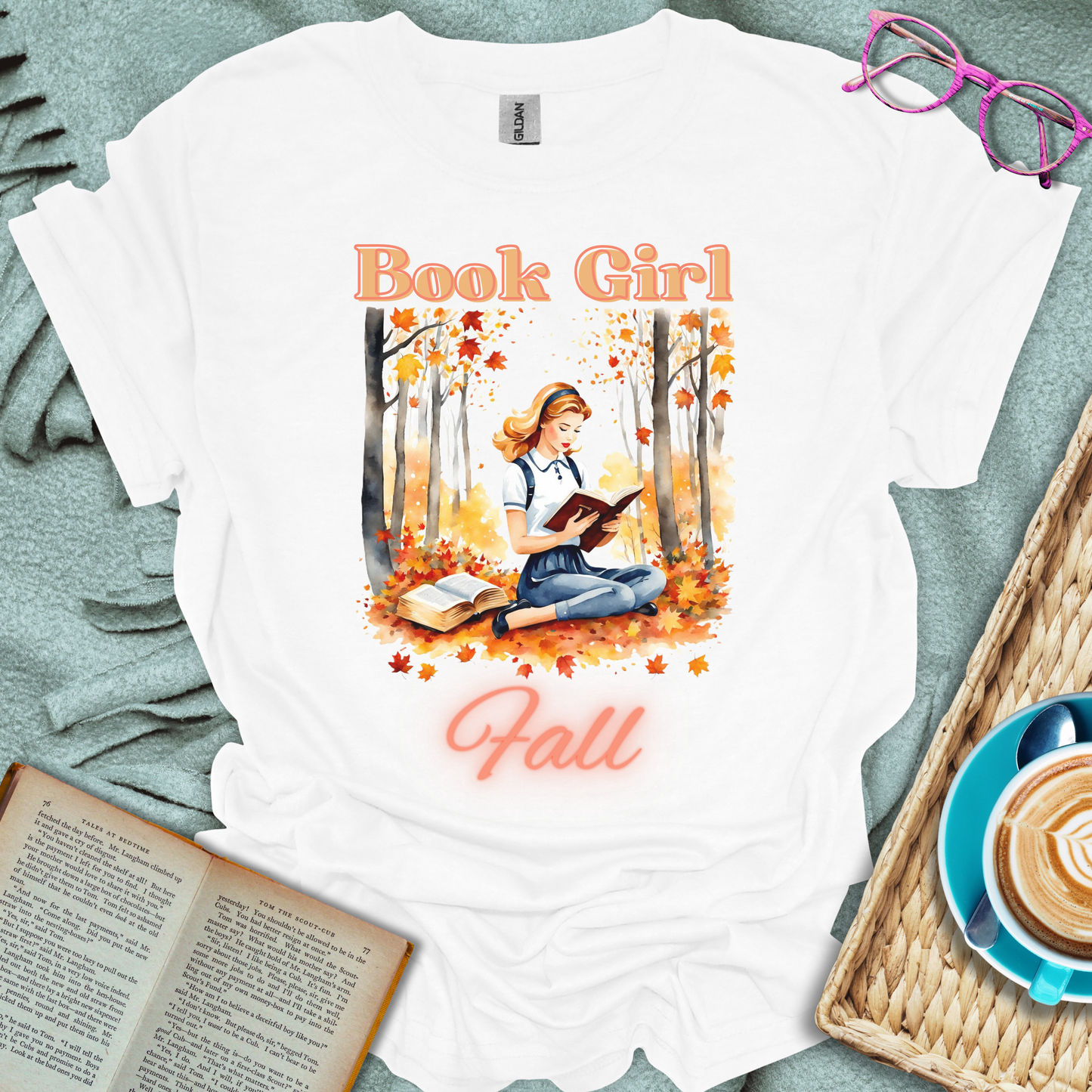 Book Girl Fall T-Shirt