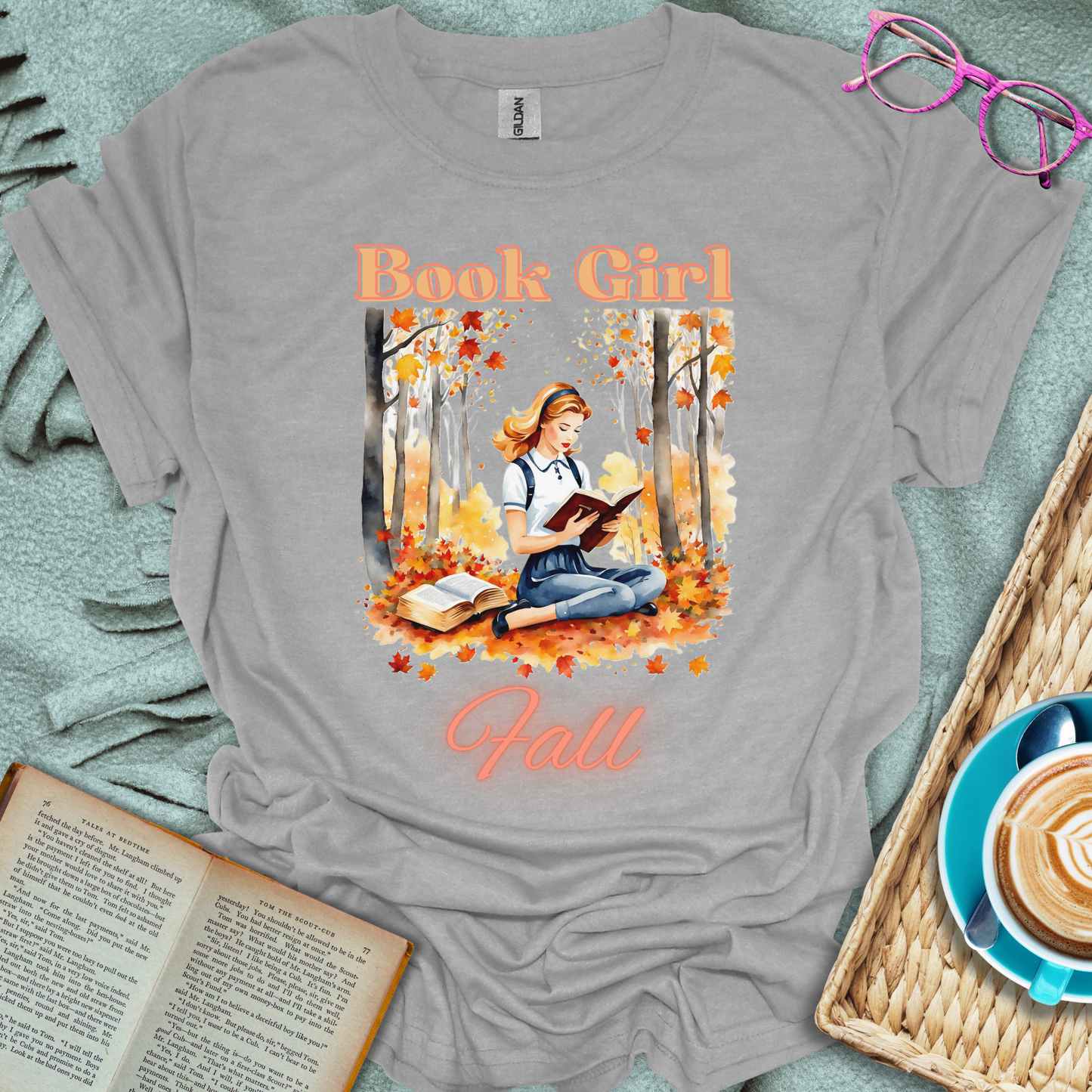 Book Girl Fall T-Shirt