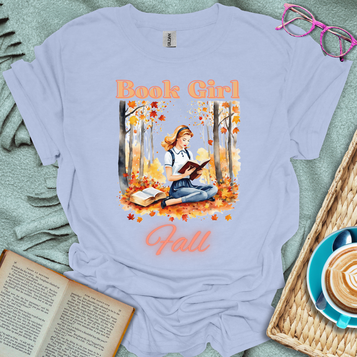 Book Girl Fall T-Shirt