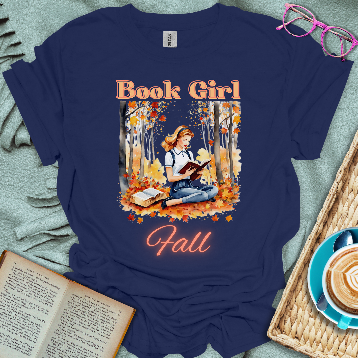 Book Girl Fall T-Shirt