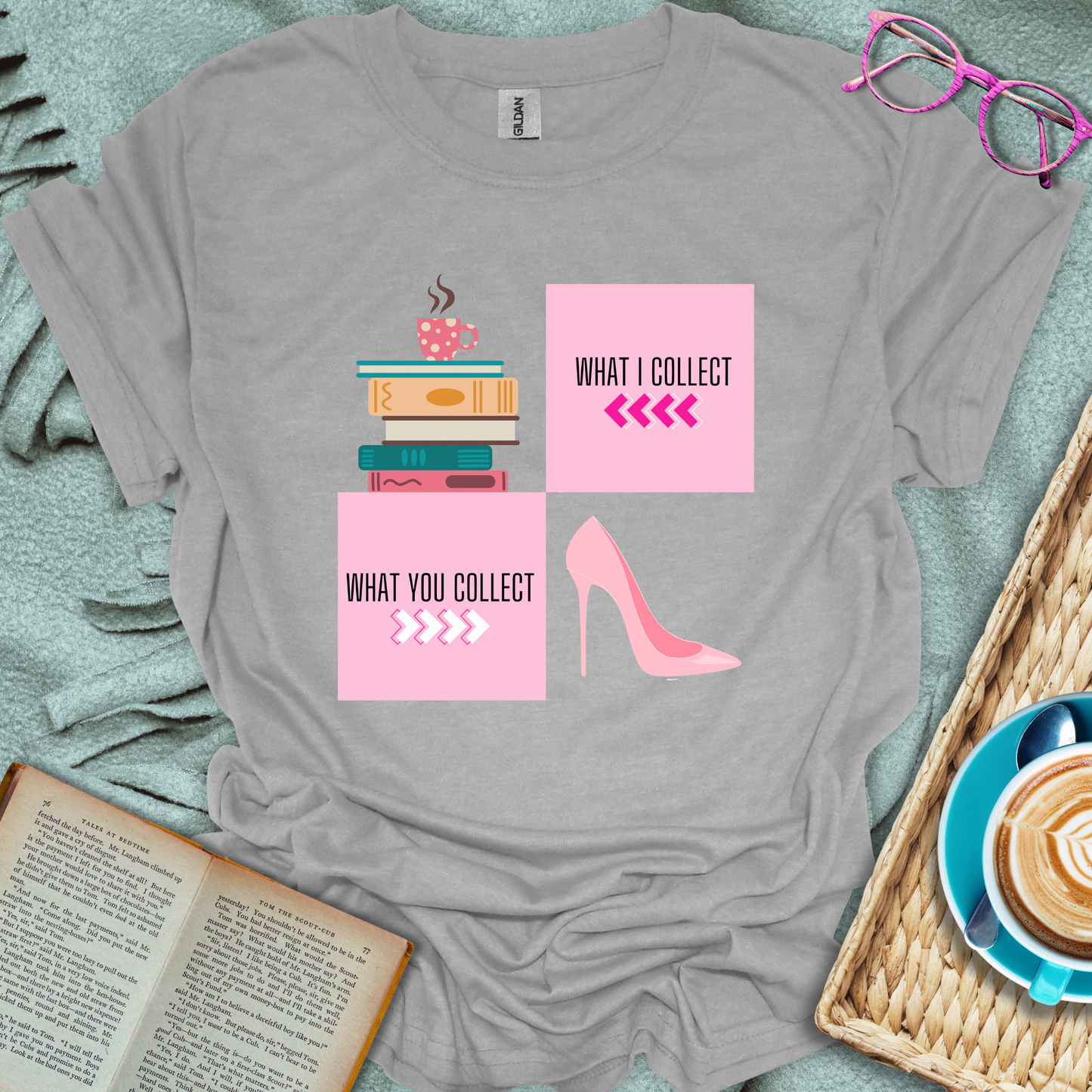 Book Collection Vs T-Shirt