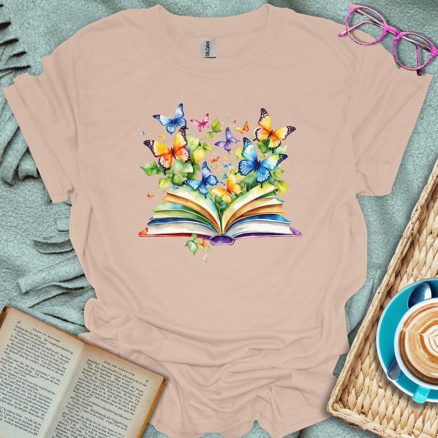 Butterfly Book T-Shirt