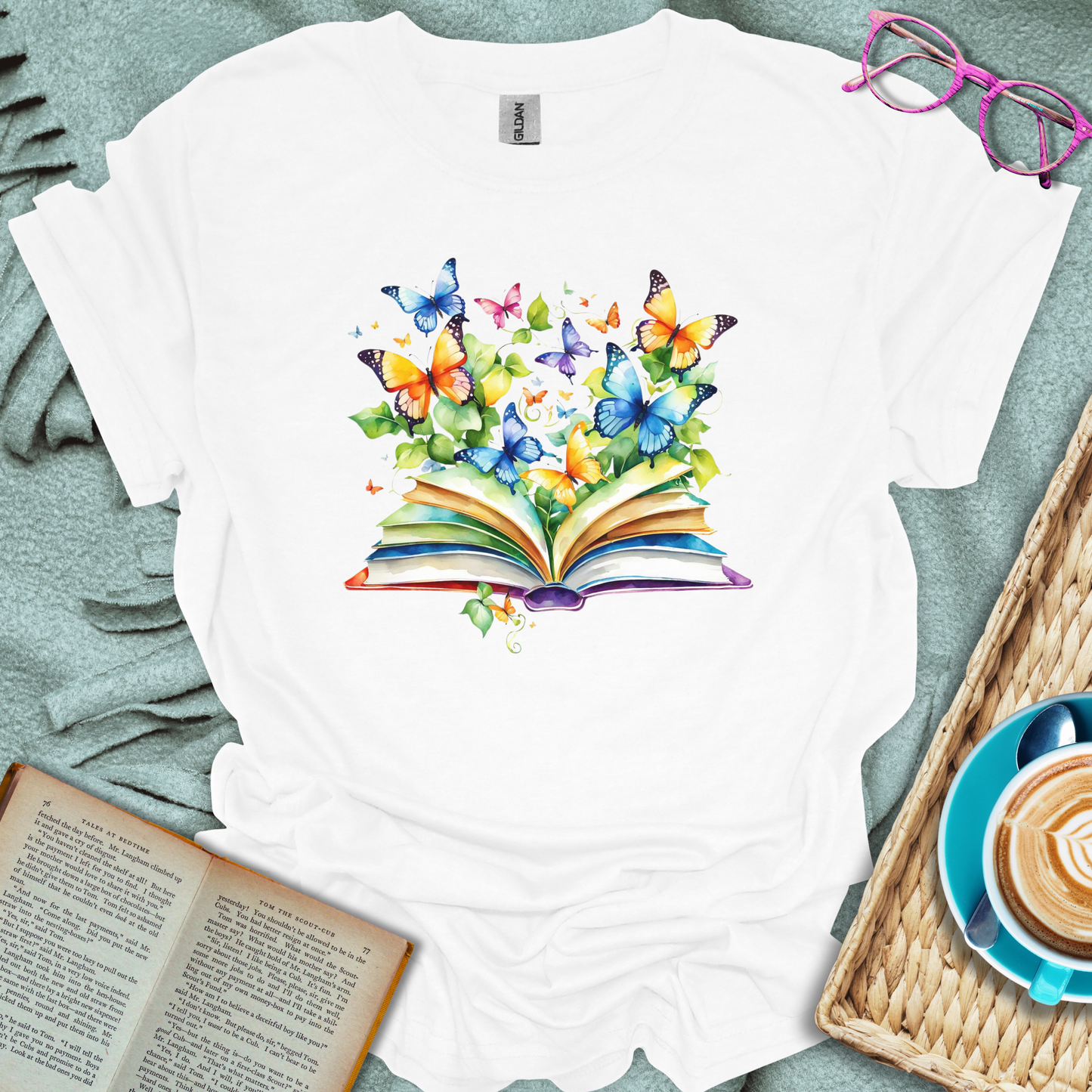 Butterfly Book T-Shirt