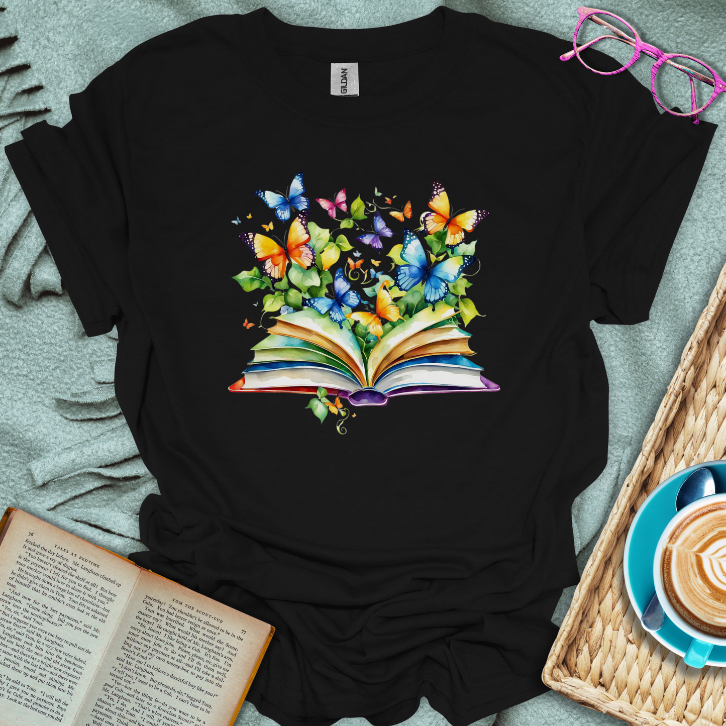 Butterfly Book T-Shirt