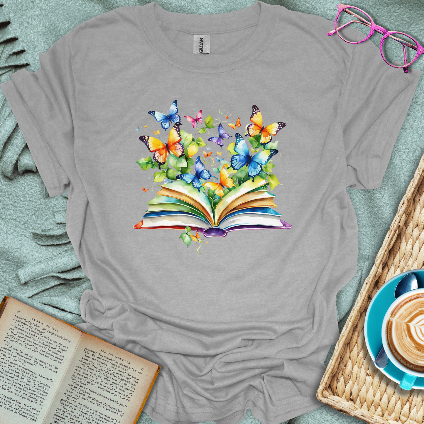 Butterfly Book T-Shirt