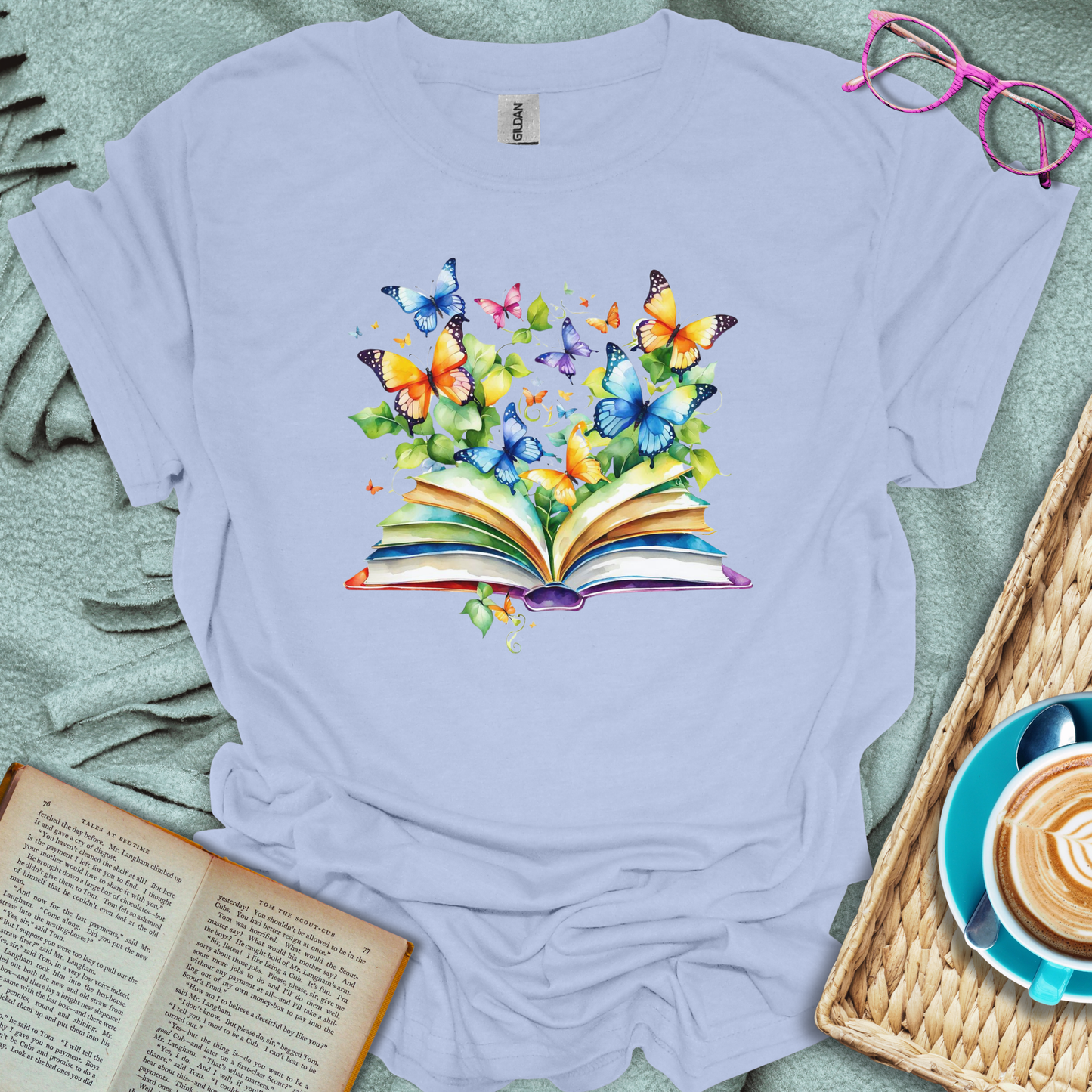 Butterfly Book T-Shirt