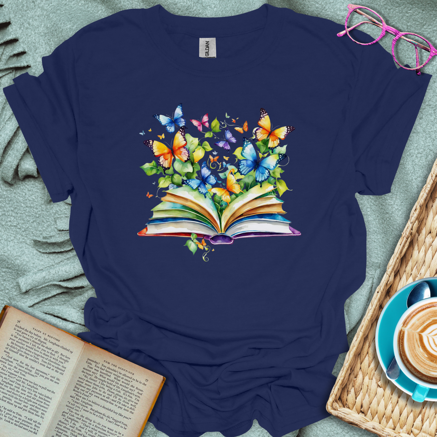 Butterfly Book T-Shirt