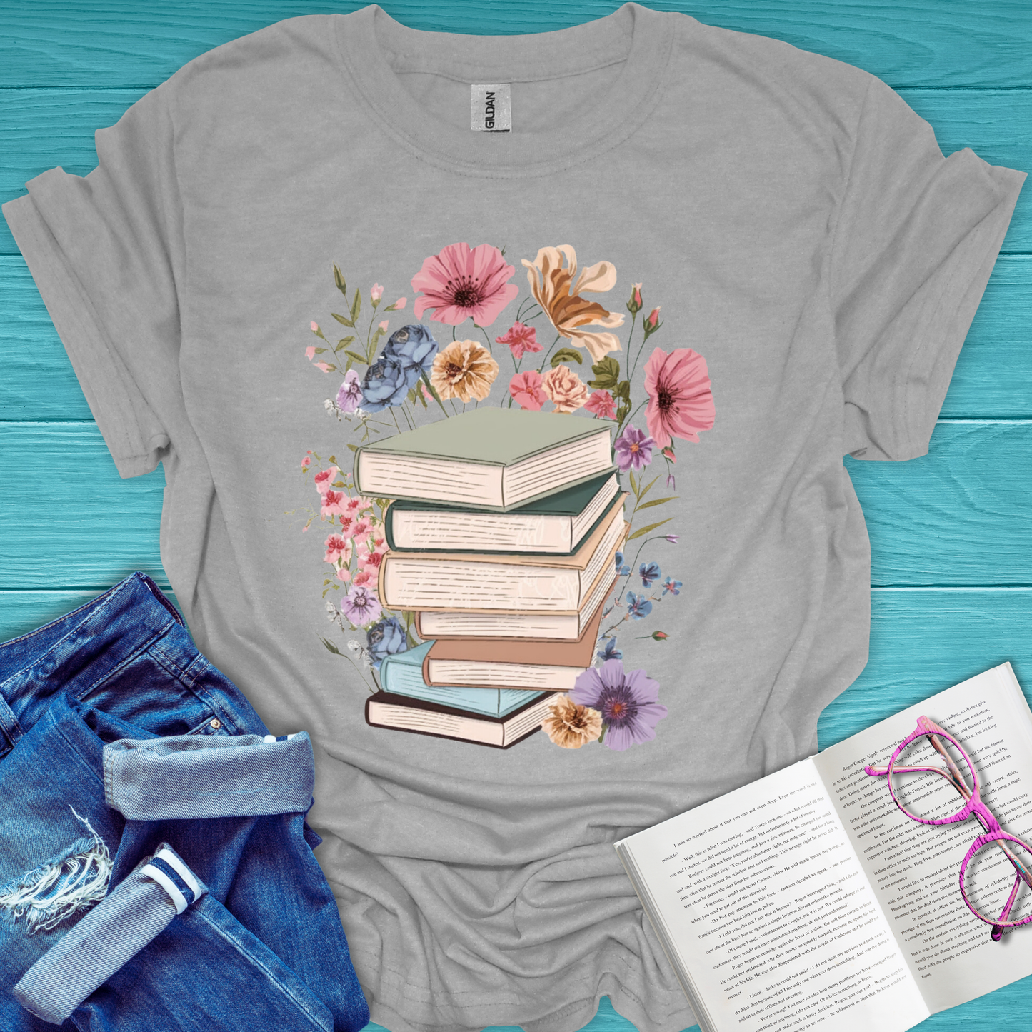 Book Bouquet T-Shirt