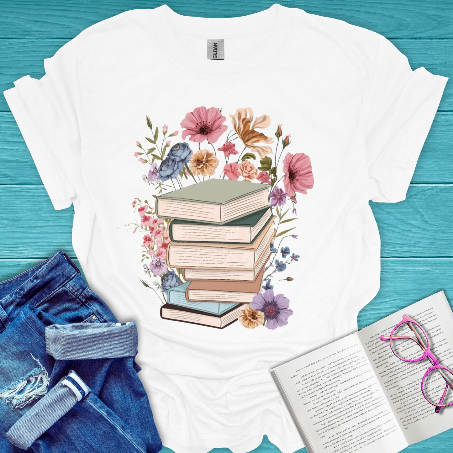 Book Bouquet T-Shirt