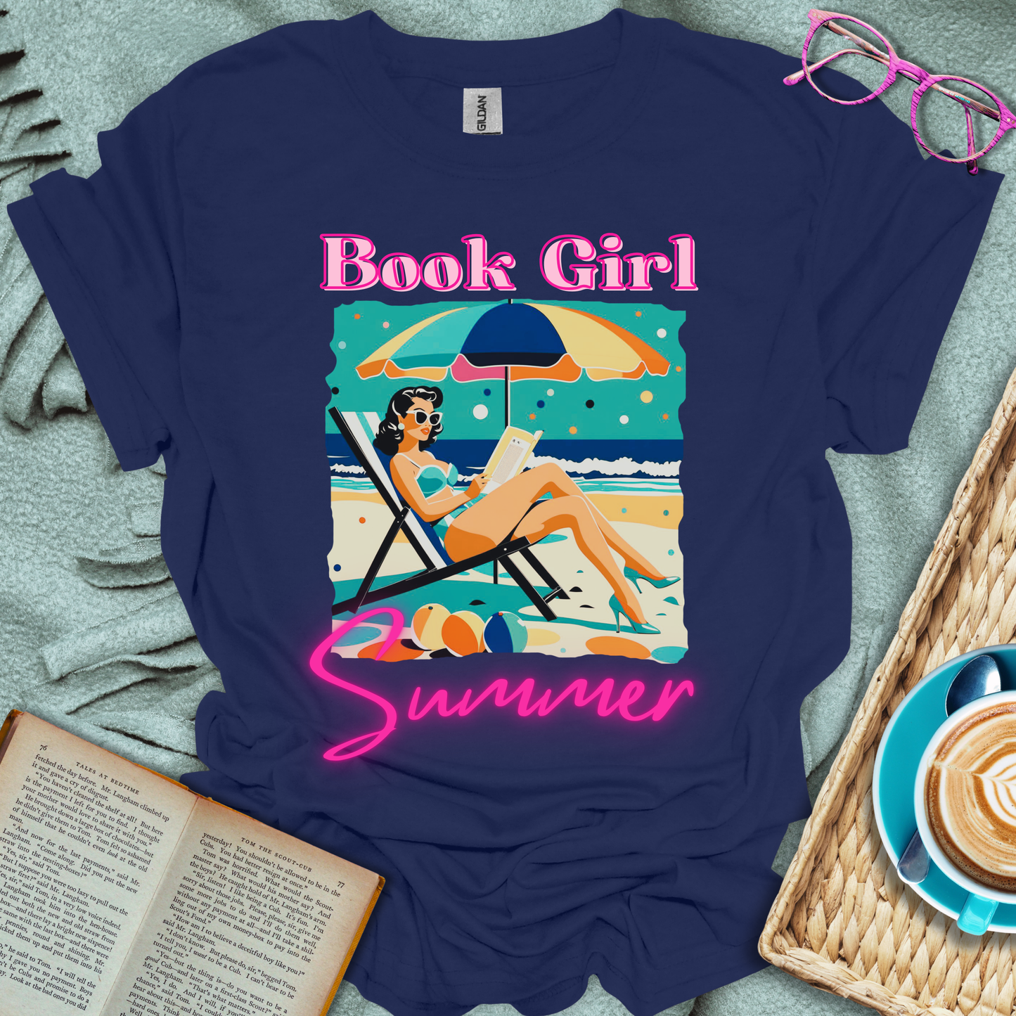 Book Girl Summer T-Shirt